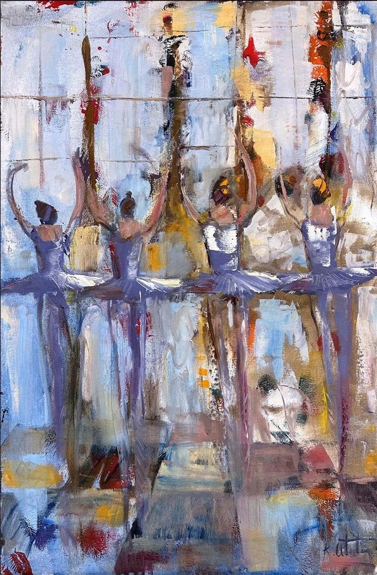 Ayışığı Balerinler Yağlı Boya Tablosu