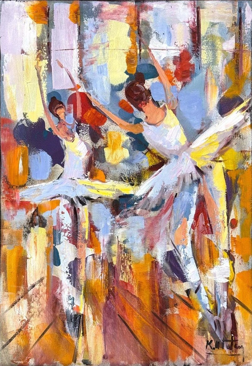 Ayışığında Balerinler Yağlı Boya Tablosu