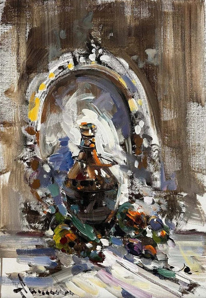 Aynadaki Sırlı Dünya Yağlı Boya Tablosu