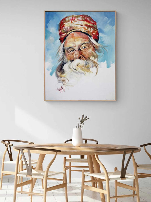 Baba Figüratif Yağlı Boya Tablosu