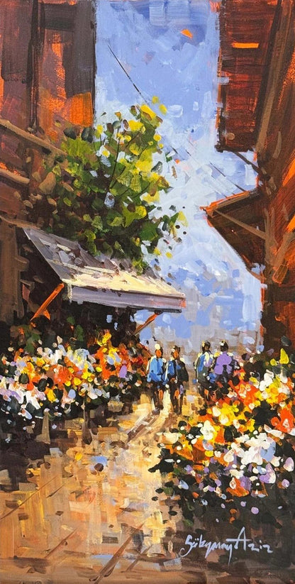 Bahar Sokağı Yağlı Boya Tablosu