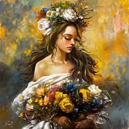 Baharın İncisi Yağlı Boya Tablosu