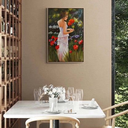 Bahçede Yağlı Boya Tablosu