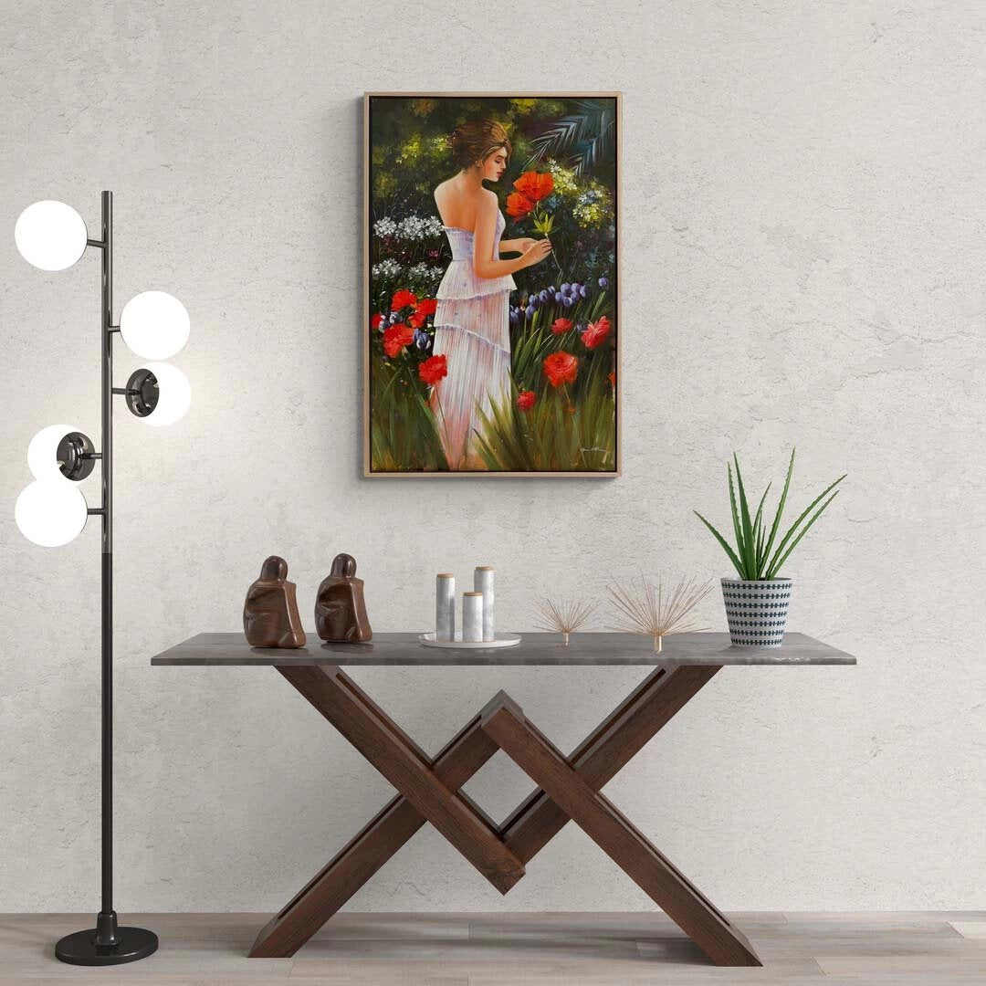 Bahçede Yağlı Boya Tablosu