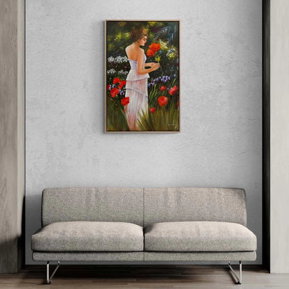 Bahçede Yağlı Boya Tablosu