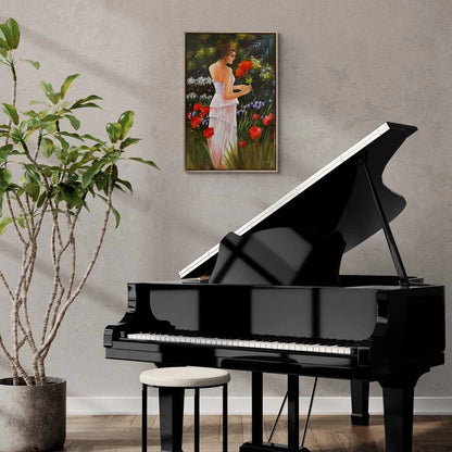 Bahçede Yağlı Boya Tablosu