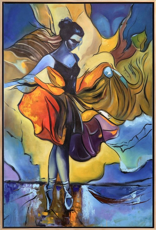 Balerinin Sessiz Şarkısı Yağlı Boya Tablosu