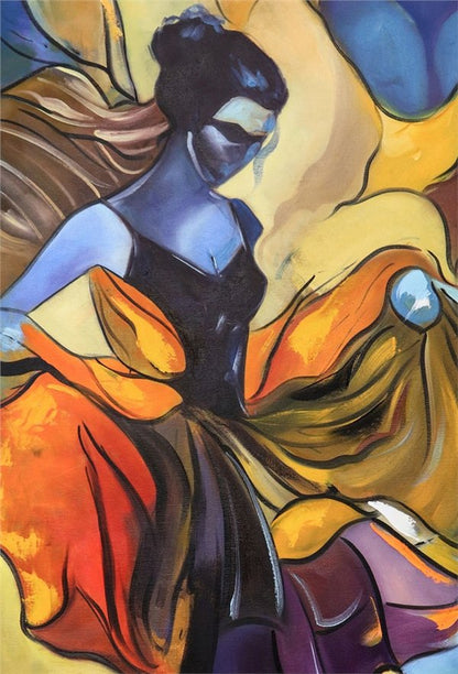 Balerinin Sessiz Şarkısı Yağlı Boya Tablosu