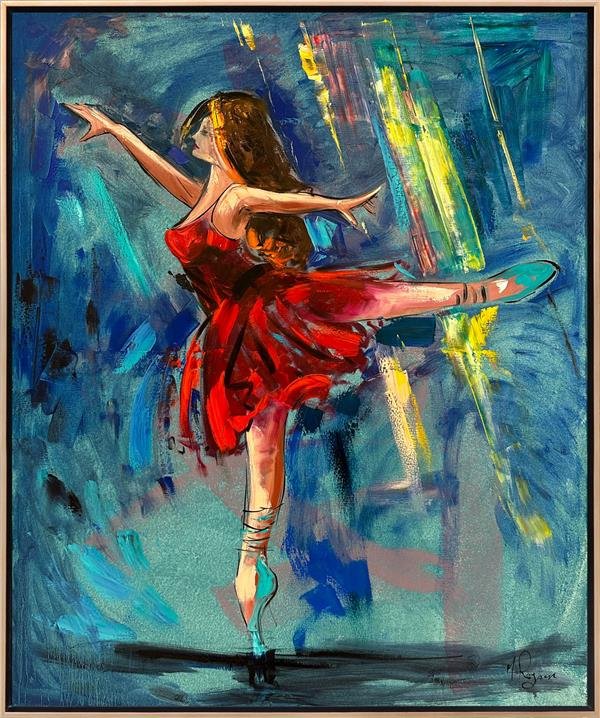 Balerinin Büyülü Sahnesi Yağlı Boya Tablosu
