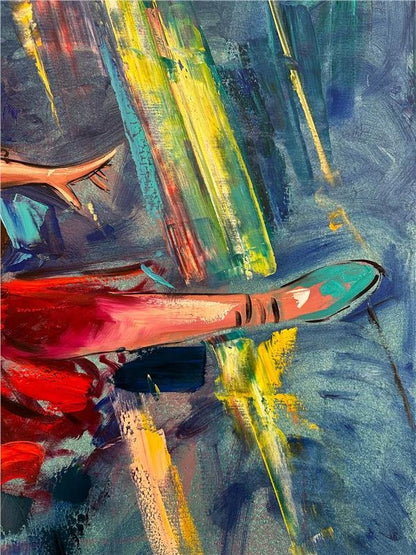 Balerinin Büyülü Sahnesi Yağlı Boya Tablosu