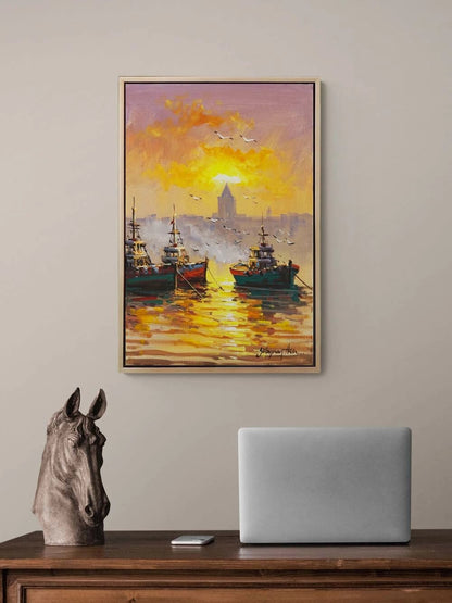 Balıkçıların Dönüşü Yağlı Boya Tablosu