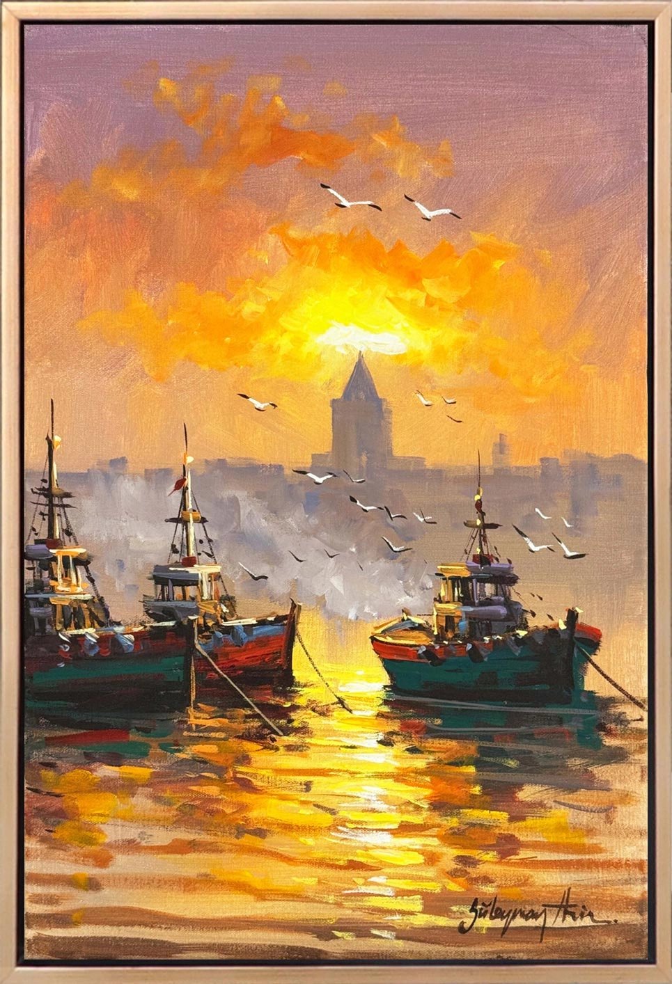 Balıkçıların Dönüşü Yağlı Boya Tablosu