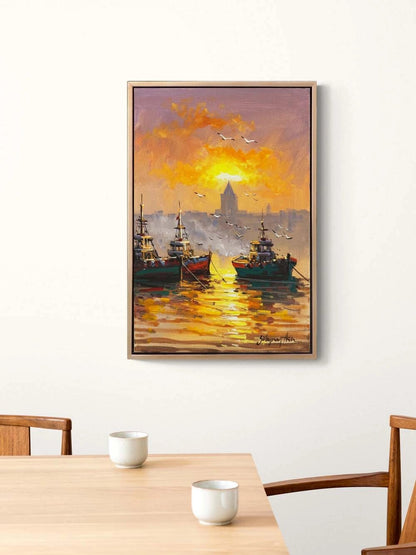 Balıkçıların Dönüşü Yağlı Boya Tablosu