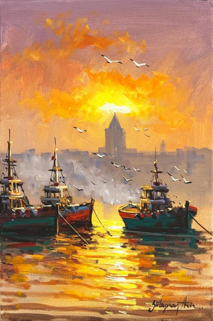 Balıkçıların Dönüşü Yağlı Boya Tablosu