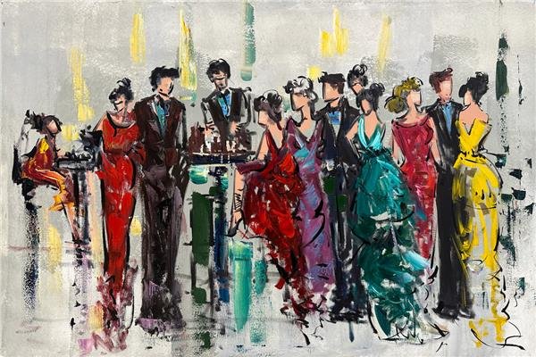 Balo Gecesinin Büyüsü Yağlı Boya Tablosu