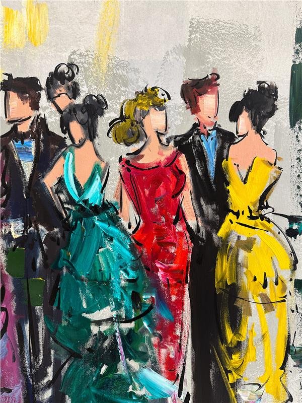 Balo Gecesinin Büyüsü Yağlı Boya Tablosu