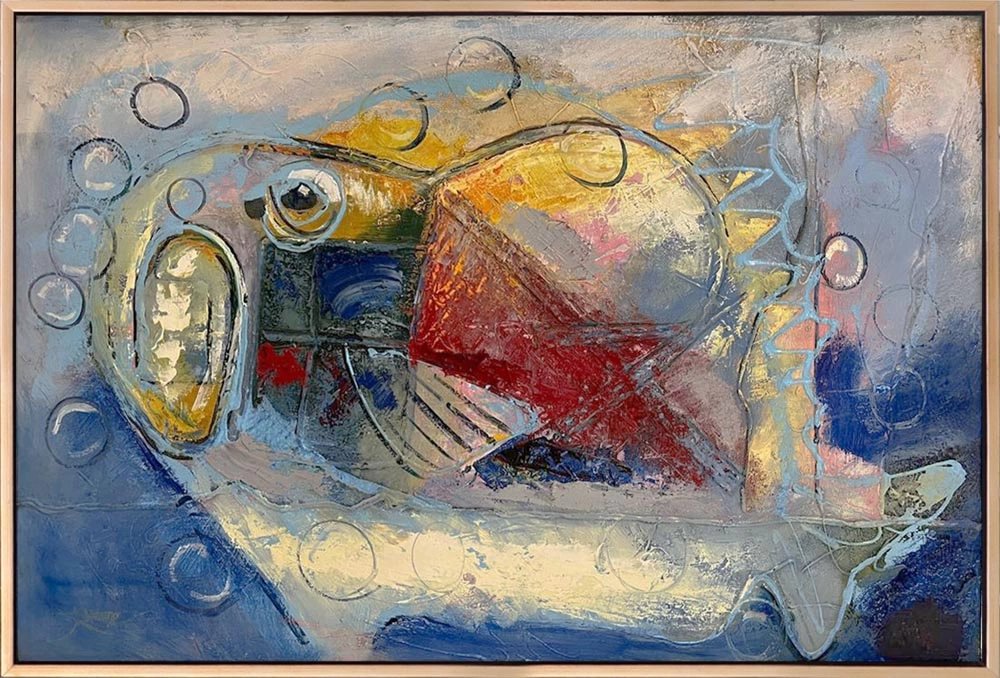 Balon Balığı Yağlı Boya Tablosu