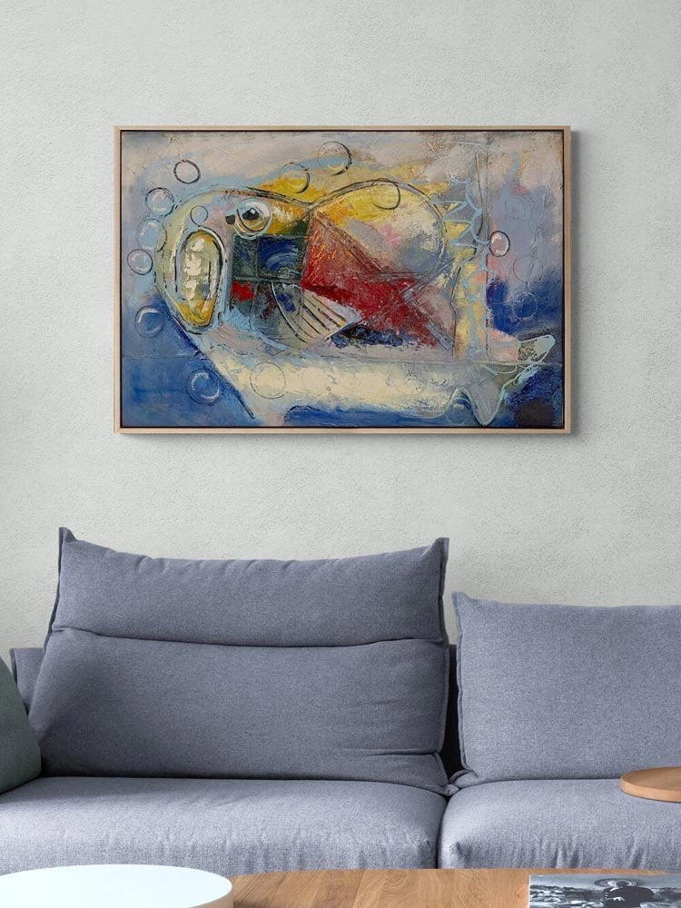 Balon Balığı Yağlı Boya Tablosu