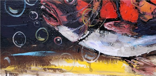 Baloncu Balık Yağlı Boya Tablosu