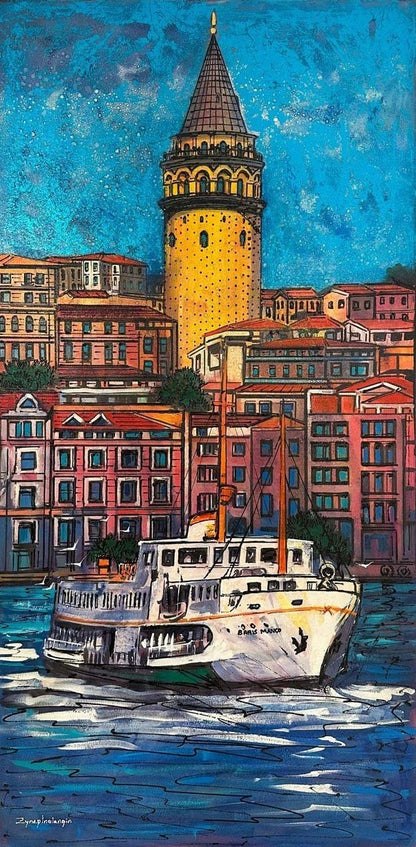 Barış Manço Vapuru İzi Yağlı Boya Tablosu