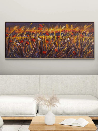 Başaklarda Kuş Sesleri Yağlı Boya Tablosu