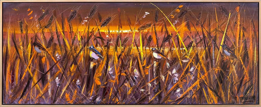 Başakların Arasında Hayat Yağlı Boya Tablosu