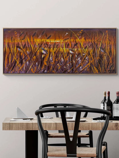 Başakların Arasında Hayat Yağlı Boya Tablosu