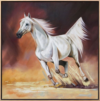 Atın Özgürlük İzleri Yağlı Boya Tablosu