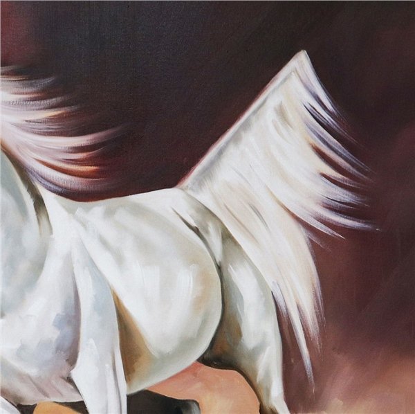 Atın Özgürlük İzleri Yağlı Boya Tablosu