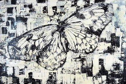 Beyaz Kelebeğin Rüyası Yağlı Boya Tablosu