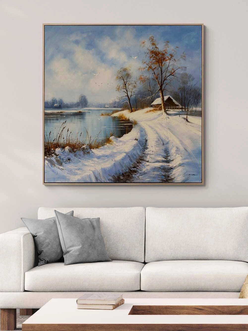 Beyazın Fısıltısı Yağlı Boya Tablosu