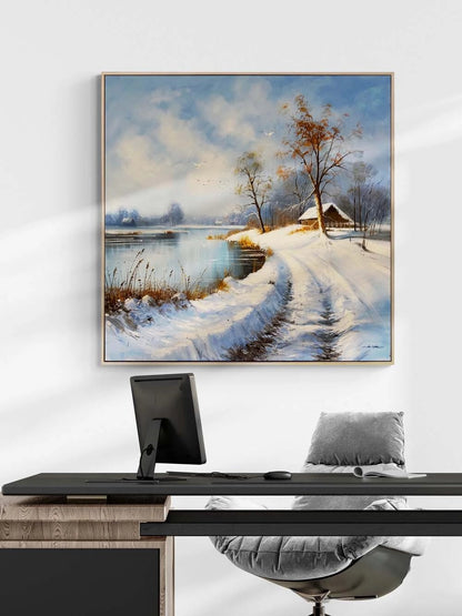 Beyazın Fısıltısı Yağlı Boya Tablosu