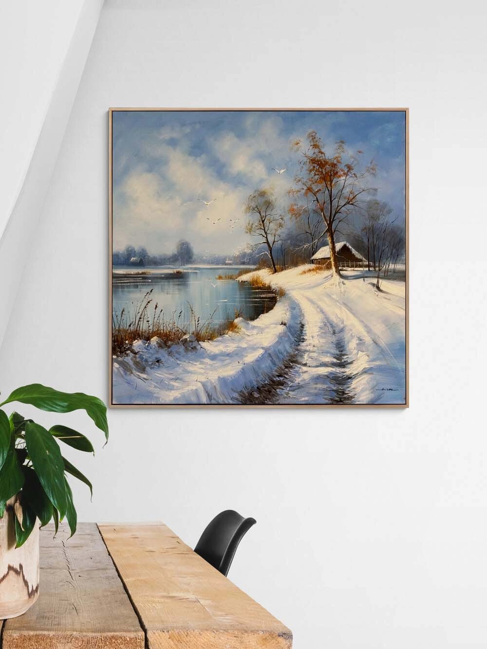 Beyazın Fısıltısı Yağlı Boya Tablosu