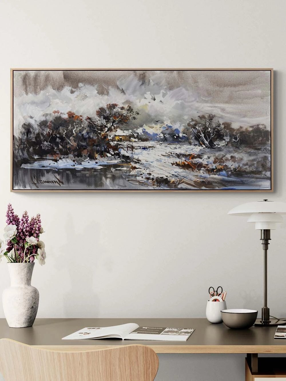 Beyazın Hatırası Yağlı Boya Tablosu