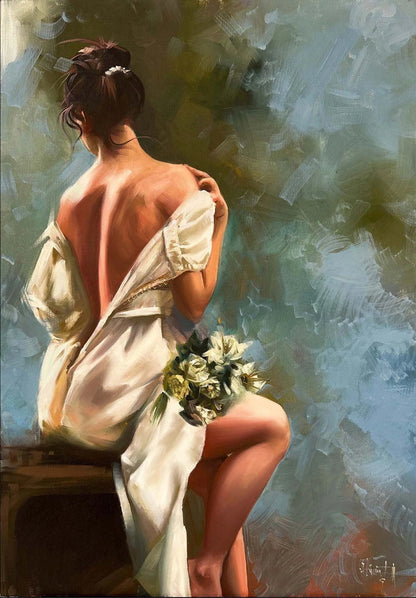 Beyazın Masumiyeti Yağlı Boya Tablosu