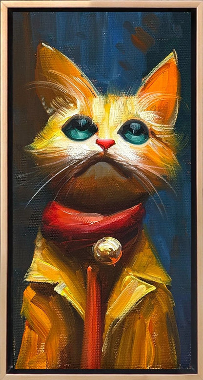 Beyefendi Kedi Yağlı Boya Tablosu