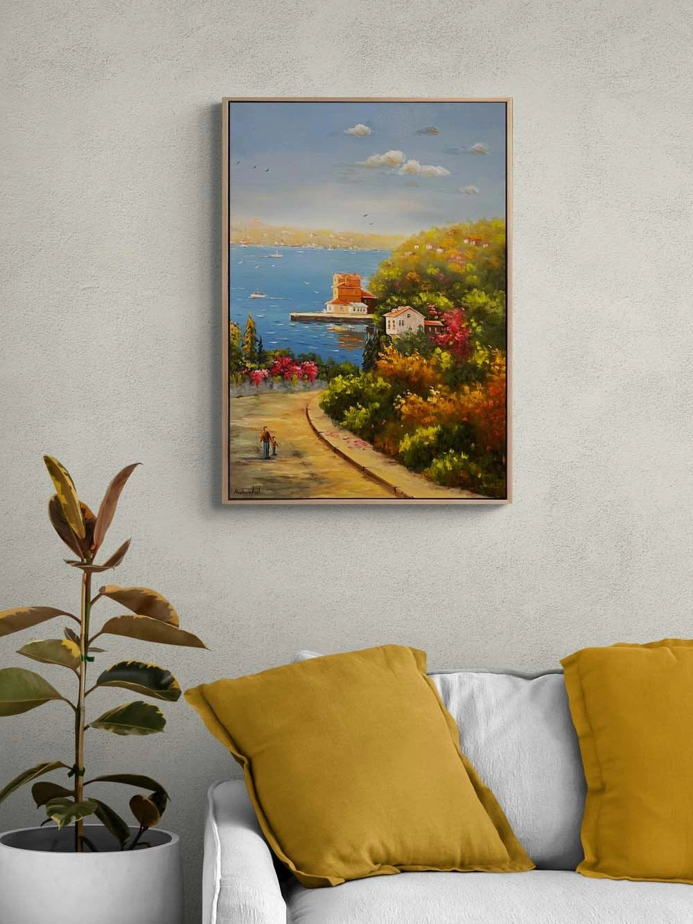 Beykoz'un Sessiz Hatıraları Yağlı Boya Tablosu