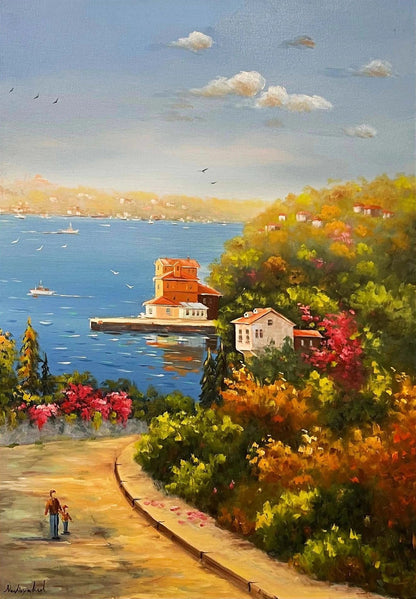 Beykoz'un Sessiz Hatıraları Yağlı Boya Tablosu