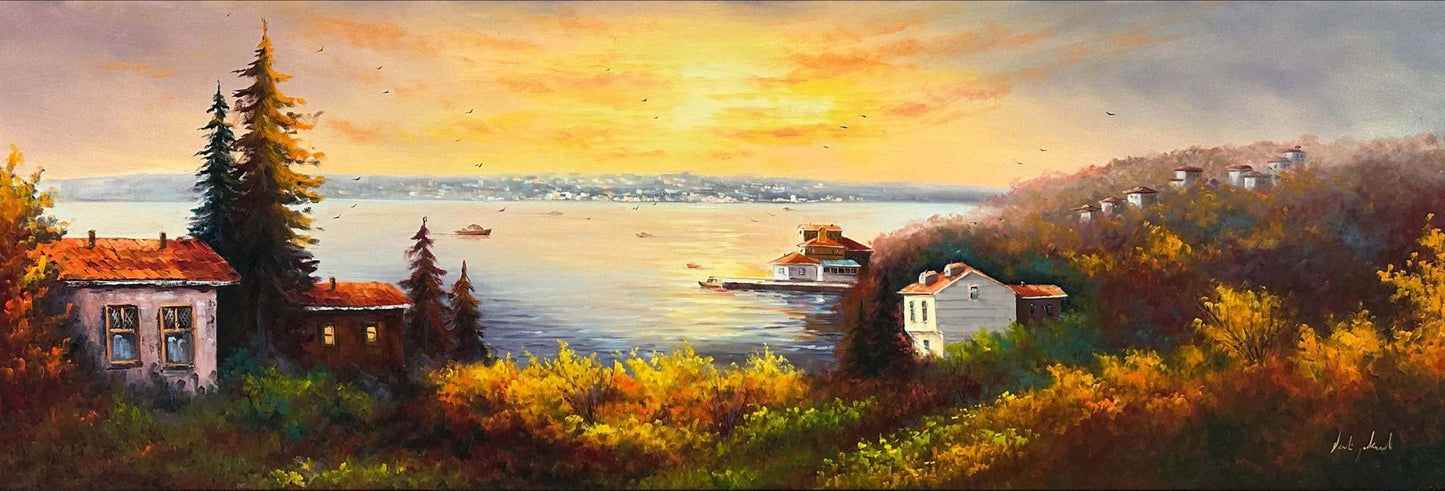 Beykoz’da Gün Doğumu Yağlı Boya Tablosu