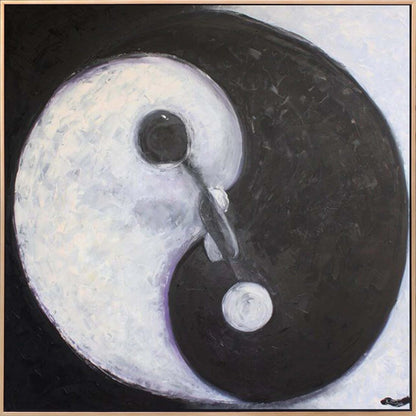 Bir Aynının İki Yarısı Yağlı Boya Tablosu