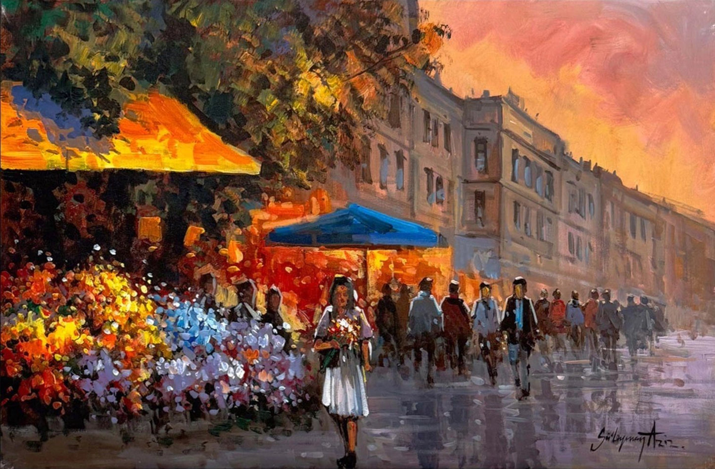 Bir Demet Bahar Yağlı Boya Tablosu