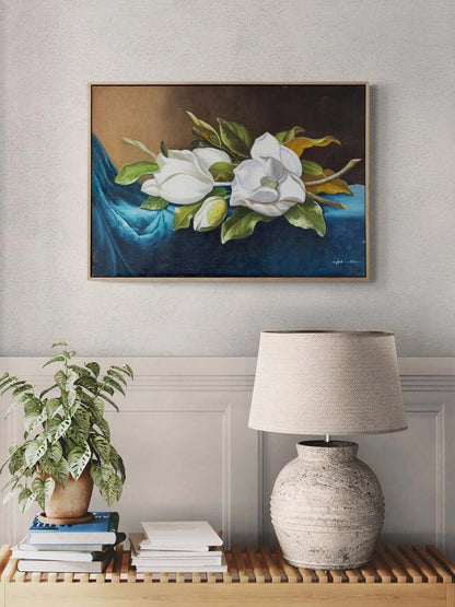 Bir Demet Manolya Yağlı Boya Tablosu