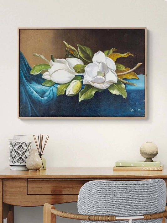 Bir Demet Manolya Yağlı Boya Tablosu