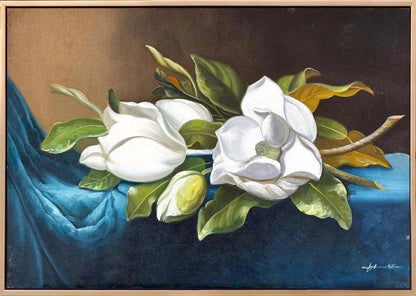 Bir Demet Manolya Yağlı Boya Tablosu