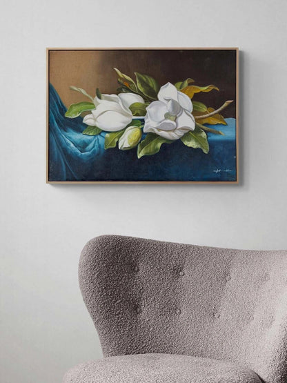 Bir Demet Manolya Yağlı Boya Tablosu