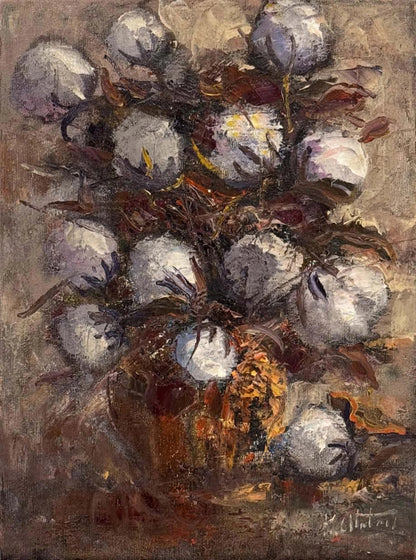 Bir Demet Pamuk Yağlı Boya Tablosu