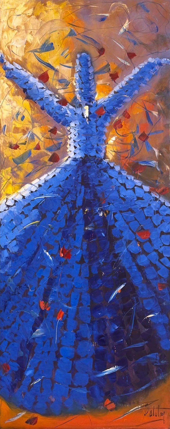 Bir Semazenin Aşkı Yağlı Boya Tablosu