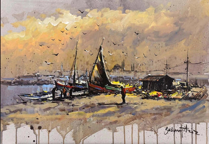 Bir Zamanlar Boğaz’da Yağlı Boya Tablosu