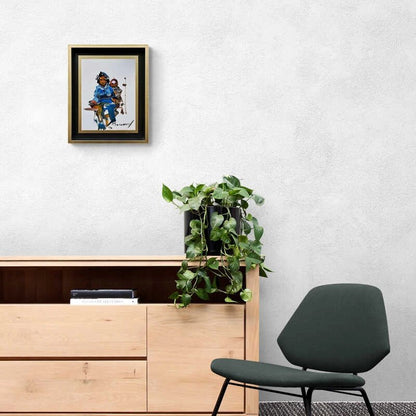 Bisiklete Binenler Yağlı Boya Tablosu