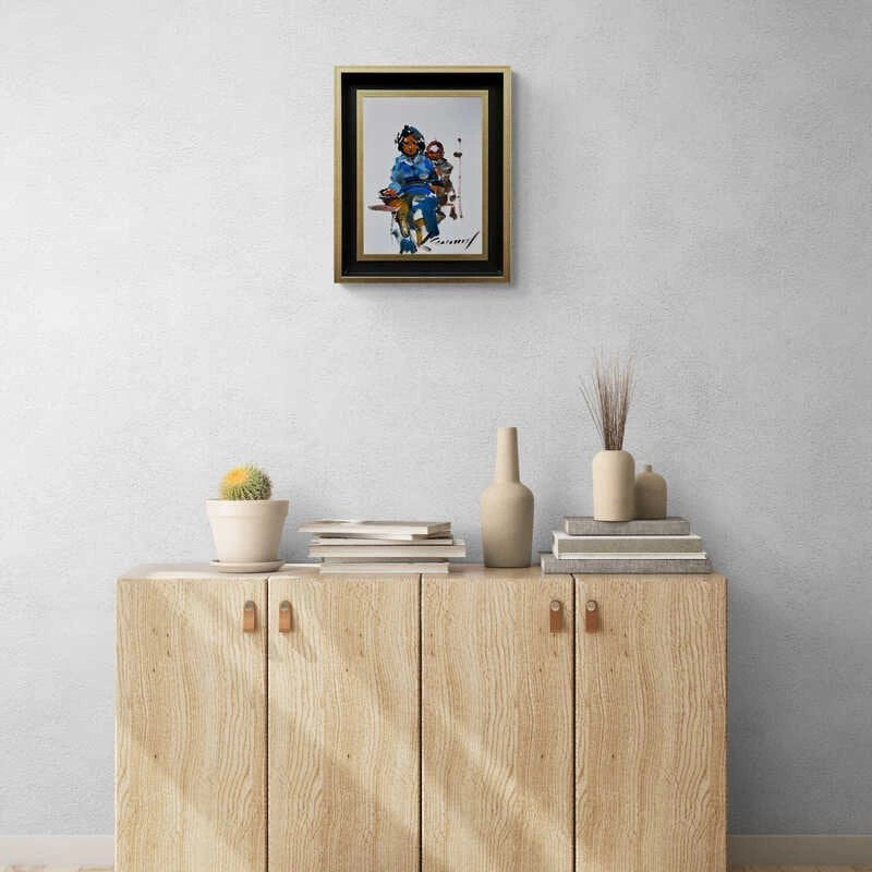 Bisiklete Binenler Yağlı Boya Tablosu